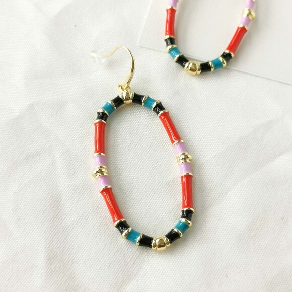 Kendra Scott Essie Orchid Mix Gold Earrings - Picture 3 of 3